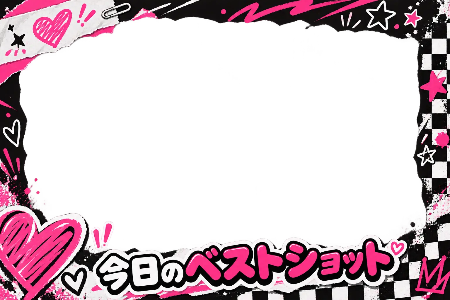 プリクラ・黒とピンク